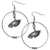 Silver Moon NFL Philadelphia Eagles Hoop Earrings Silver Moon NFL Philadelphia Eagles Hoop Earrings