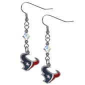 Silver Moon Houston Texans Long Dangle Earrings Silver Moon Houston Texans Long Dangle Earrings