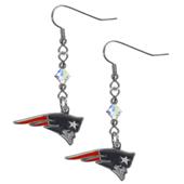 Silver Moon NFL Patriots Long Dangle Earrings Silver Moon NFL Patriots Long Dangle Earrings