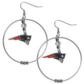 Silver Moon NFL New England Patriots Hoop Earrings Silver Moon NFL New England Patriots Hoop Earrings