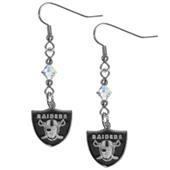 Silver Moon Oakland Raiders Long Dangle Earrings Silver Moon Oakland Raiders Long Dangle Earrings