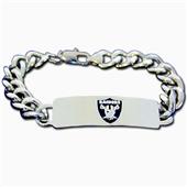 Silver Moon NFL Oakland Raiders Steel ID Bracelet Silver Moon NFL Oakland Raiders Steel ID Bracelet