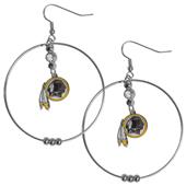 Silver Moon NFL Washington Redskins Hoop Earrings Silver Moon NFL Washington Redskins Hoop Earrings