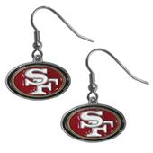 Silver Moon NFL 49ers Short Dangle Earrings Silver Moon NFL 49ers Short Dangle Earrings