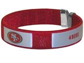 Silver Moon NFL 49ers Woven Cuff Bracelet Silver Moon NFL 49ers Woven Cuff Bracelet