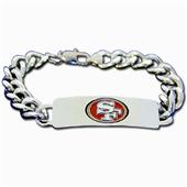 Silver Moon San Francisco 49ers Steel ID Bracelet Silver Moon San Francisco 49ers Steel ID Bracelet