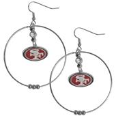 Silver Moon NFL San Francisco 49ers Hoop Earrings Silver Moon NFL San Francisco 49ers Hoop Earrings