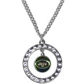 Silver Moon NFL New York Jets CZ Necklace Silver Moon NFL New York Jets CZ Necklace