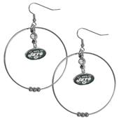 Silver Moon NFL New York Jets Hoop Earrings Silver Moon NFL New York Jets Hoop Earrings