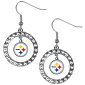 Silver Moon NFL Pittsburgh Steelers CZ Earrings Silver Moon NFL Pittsburgh Steelers CZ Earrings
