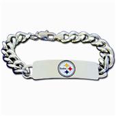 Silver Moon Pittsburgh Steelers Steel ID Bracelet Silver Moon Pittsburgh Steelers Steel ID Bracelet
