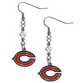 Silver Moon NFL Chicago Bears Long Dangle Earrings Silver Moon NFL Chicago Bears Long Dangle Earrings