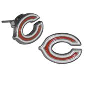 Silver Moon NFL Chicago Bears Stud Earrings Silver Moon NFL Chicago Bears Stud Earrings