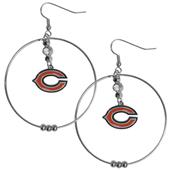 Silver Moon NFL Chicago Bears Hoop Earrings Silver Moon NFL Chicago Bears Hoop Earrings