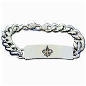Silver Moon New Orleans Saints Steel ID Bracelet Silver Moon New Orleans Saints Steel ID Bracelet
