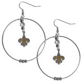 Silver Moon NFL New Orleans Saints Hoop Earrings Silver Moon NFL New Orleans Saints Hoop Earrings