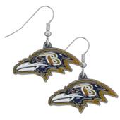 Silver Moon Baltimore Ravens Short Dangle Earrings Silver Moon Baltimore Ravens Short Dangle Earrings