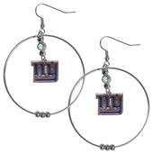Silver Moon NFL New York Giants Hoop Earrings Silver Moon NFL New York Giants Hoop Earrings