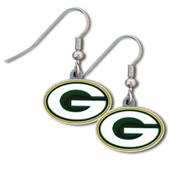Silver Moon NFL Packers Short Dangle Earrings Silver Moon NFL Packers Short Dangle Earrings