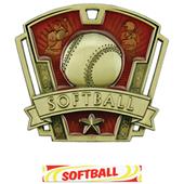 Hasty Awards 3" Varsity Softball Medals M-787O Hasty Awards 3" Varsity Softball Medals M-787O