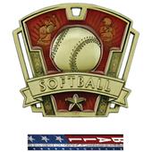 Hasty Awards 3" Varsity Softball Medals M-787O Hasty Awards 3" Varsity Softball Medals M-787O