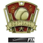 Hasty Awards 3" Varsity Softball Medals M-787O Hasty Awards 3" Varsity Softball Medals M-787O
