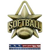 Hasty Awards 2" All-Star Softball Medals M-790O Hasty Awards 2" All-Star Softball Medals M-790O