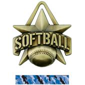 Hasty Awards 2" All-Star Softball Medals M-790O Hasty Awards 2" All-Star Softball Medals M-790O