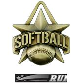 Hasty Awards 2" All-Star Softball Medals M-790O Hasty Awards 2" All-Star Softball Medals M-790O
