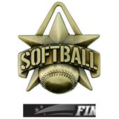 Hasty Awards 2" All-Star Softball Medals M-790O Hasty Awards 2" All-Star Softball Medals M-790O