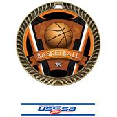 Hasty Awards 2.5" Varsity Crest Basketball Medals