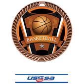 Hasty Awards 2.5" Varsity Crest Basketball Medals