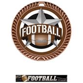 Hasty Awards 2.5" All-Star Crest Football Medals Hasty Awards 2.5" All-Star Crest Football Medals