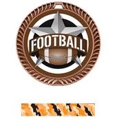 Hasty Awards 2.5" All-Star Crest Football Medals Hasty Awards 2.5" All-Star Crest Football Medals