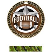 Hasty Awards 2.5" All-Star Crest Football Medals Hasty Awards 2.5" All-Star Crest Football Medals