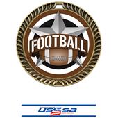 Hasty Awards 2.5" All-Star Crest Football Medals Hasty Awards 2.5" All-Star Crest Football Medals