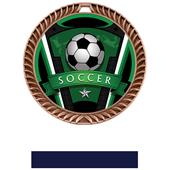 Hasty Awards 2.5" Varsity Crest Soccer Medals