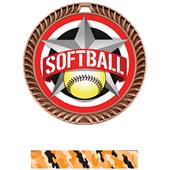 Hasty Awards 2.5" All-Star Crest Softball Medals Hasty Awards 2.5" All-Star Crest Softball Medals