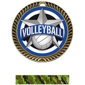 Hasty Awards 2.5" All-Star Crest Volleyball Medals Hasty Awards 2.5" All-Star Crest Volleyball Medals