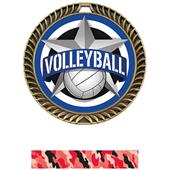 Hasty Awards 2.5" All-Star Crest Volleyball Medals Hasty Awards 2.5" All-Star Crest Volleyball Medals