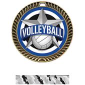 Hasty Awards 2.5" All-Star Crest Volleyball Medals Hasty Awards 2.5" All-Star Crest Volleyball Medals