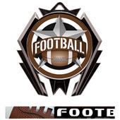 Hasty Stealth Football All-Star Medal M-5200 Hasty Stealth Football All-Star Medal M-5200