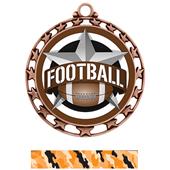 Hasty Award Football All-Star Insert Medal M-4401 Hasty Award Football All-Star Insert Medal M-4401