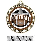 Hasty Award Football All-Star Insert Medal M-4401 Hasty Award Football All-Star Insert Medal M-4401