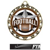 Hasty Award Football All-Star Insert Medal M-4401 Hasty Award Football All-Star Insert Medal M-4401