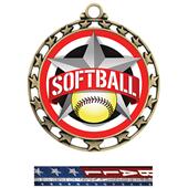 Hasty Award Softball All-Star Insert Medal M-4401 Hasty Award Softball All-Star Insert Medal M-4401
