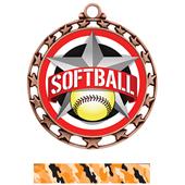 Hasty Award Softball All-Star Insert Medal M-4401 Hasty Award Softball All-Star Insert Medal M-4401