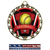 Hasty Award Softball Varsity Insert Medal M-4401 Hasty Award Softball Varsity Insert Medal M-4401