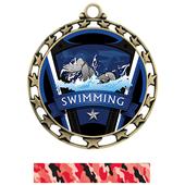 Hasty Award Swimming Varsity Insert Medal M-4401 Hasty Award Swimming Varsity Insert Medal M-4401