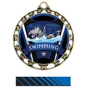 Hasty Award Swimming Varsity Insert Medal M-4401 Hasty Award Swimming Varsity Insert Medal M-4401